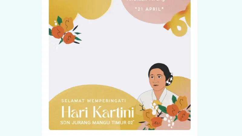 Bagaimana jika kamu ingin ikut memeringati Hari Kartini 21 April? Salah satu caranya kamu bisa membuat Twibbon Hari Kartini.