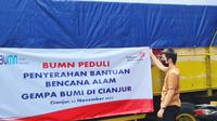 BUMN Peduli: Penyerahan Bantuan Bencana Alam Gempa Bumi di Cianjur.