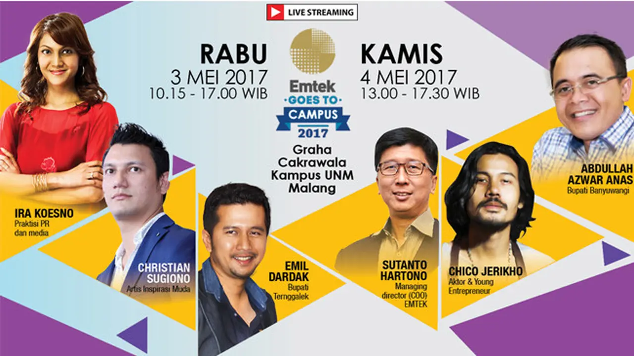 Saksikan Live Streaming Emtek Goes To Campus 2017 Malang