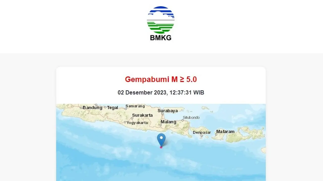 Gempa bumi menggoyang Malang Sabtu siang ini. (Istimewa)