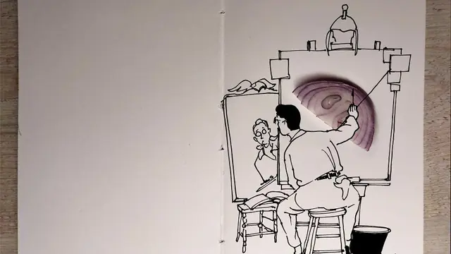 6 Karya Sederhana Ini Unik, Padukan Gambar dan Irisan Bawang Merah