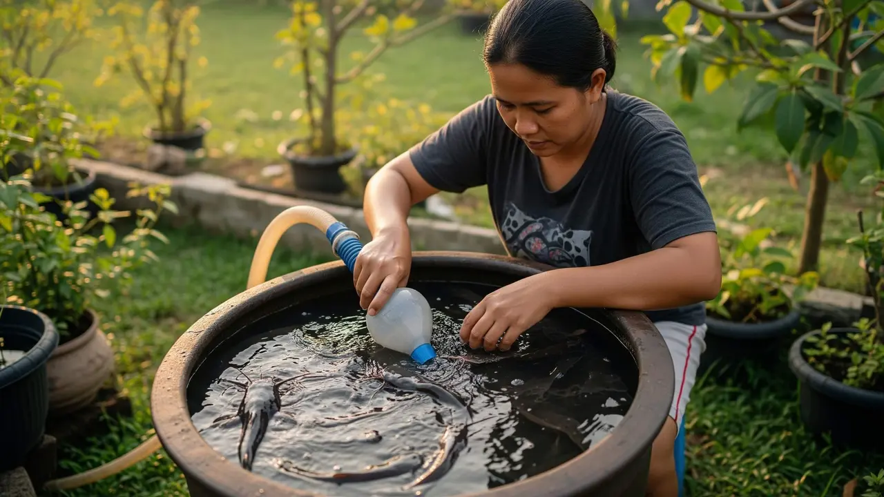 cara ternak lele di gentong 25 liter