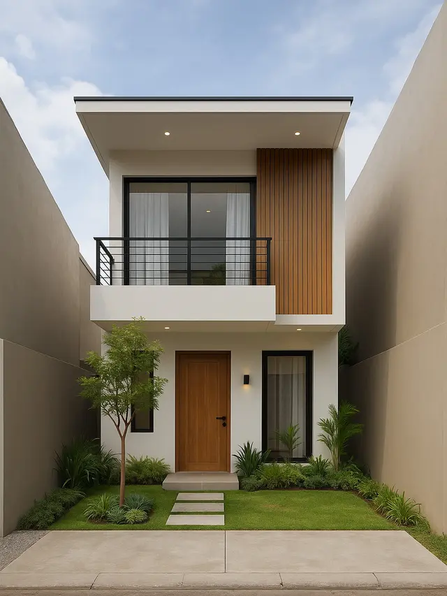 Desain Rumah Sederhana Tapi Mewah di Lahan Sempit dengan Taman Kecil