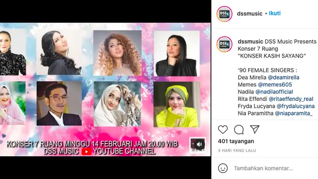 Jangan Lewatkan Konser Kasih Sayang 90's Female Artists Featuring Yana Yulio di Hari Valentine
