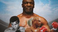 Ilustrasi - Mike Tyson, Muhammad Ali, George Foremann (Bola.com/Adreanus Titus)