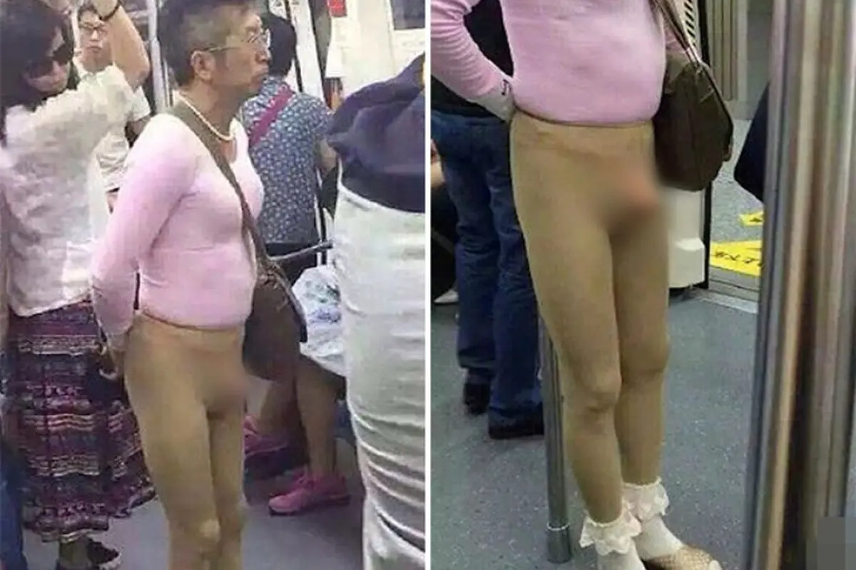 Geli, Kakek-kakek Berpakaian Seperti Penari Balet di KRL