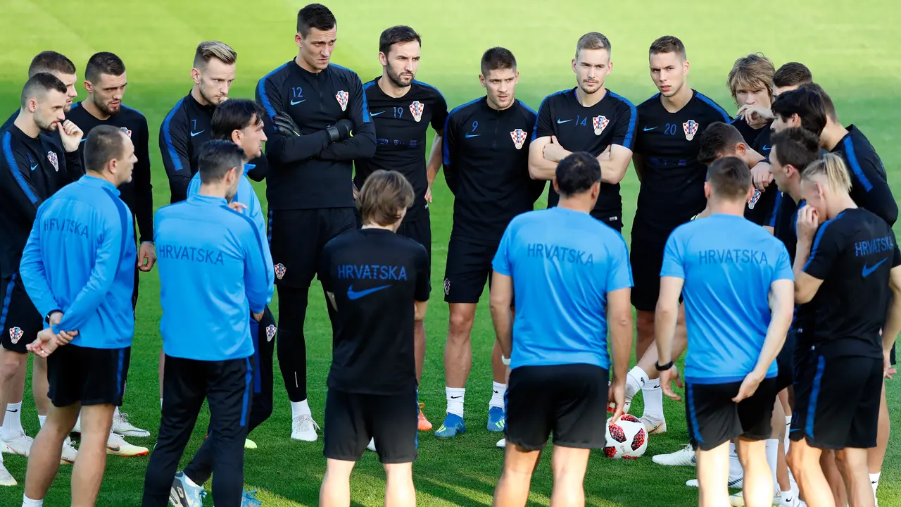 Melihat Latihan Timnas Kroasia Jelang Hadapi Prancis di Final