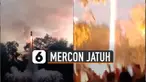 Mercon baru meledak setelah jatuh dekat kerumunan penonton.