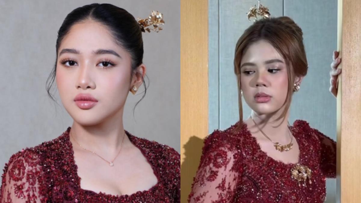 Pesona Adik Syifa Hadju dan El Rumi Tampil Anggun dalam Balutan Kebaya Maroon di Momen Akad Nikah