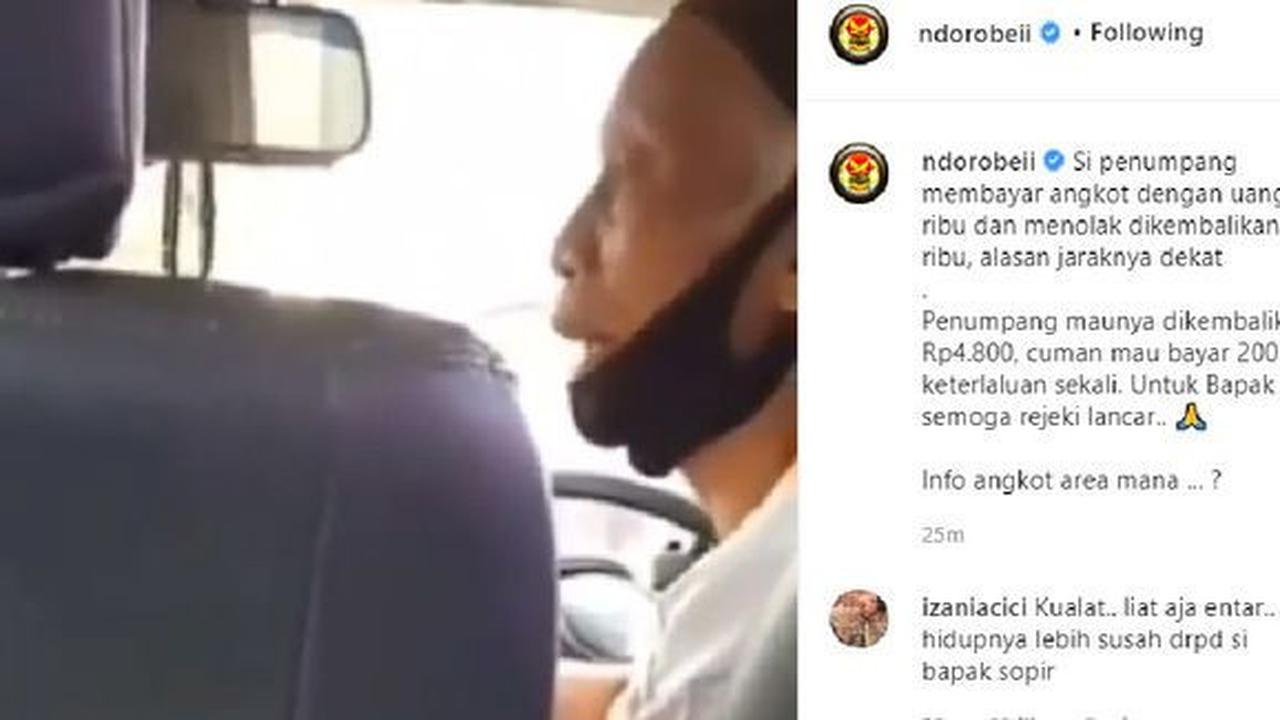 Sopir angkot (Instagram/@ndorobeii)