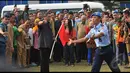 Sby meminta arena tempat perlombaan dikosongkan agar perlombaan bisa dimulai di kawasan IPSC, Bogor, Selasa (18/8/2014) (Liputan6.com/Johan Tallo)