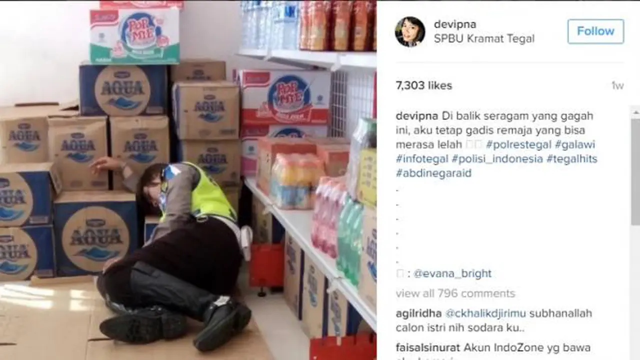Top 3: Ketika Polwan Tertidur Pulas di Atas Kardus 