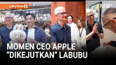 CEO Apple Tim Cook berkunjung ke Shanghai pada Senin (13/10) sore waktu setempat dan mendapat kejutan berupa sebuah figur Labubu spesial.