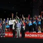 Tim putri PB Mutiara Cardinal Bandung juara Djarum Superliga Badminton 2019. (Huyogo Simbolon)