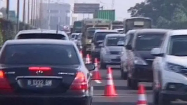Dahlan Uji Coba Sistem Contra Flow Tol Cawang-Rawamangun