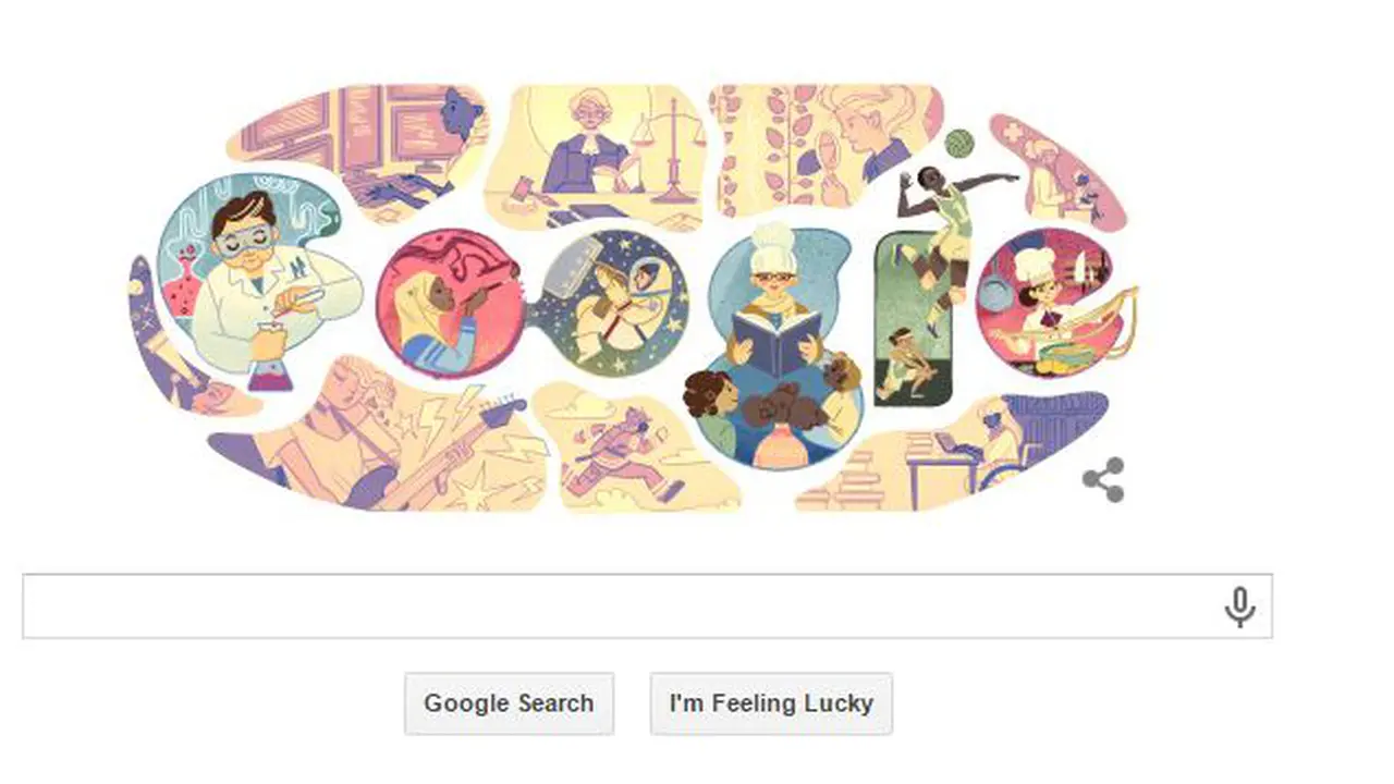 Google Doodle Rayakan Hari Perempuan Sedunia 2015