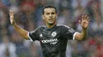 Pedro Rodriguez bintang baru Chelsea yang dibeli dari Barcelona langsung mencetak gol di laga pertamanya melawan West Bromwich Albion, Minggu (23/8/15).