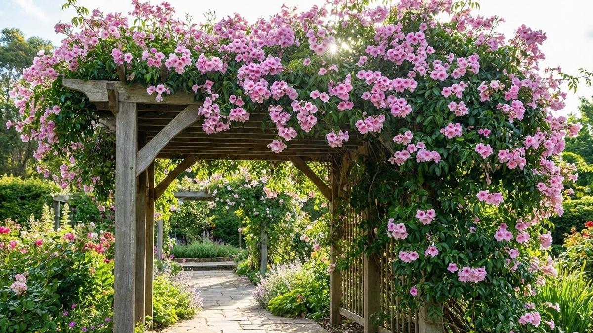 18 Tanaman Rambat Berbunga untuk Pergola Mini, Hadirkan Nuansa Sejuk dan Estetik