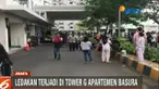Penghuni Apartemen Basura City dikagetkan dengan ledakan keras yang terdengar dari kolam renang.