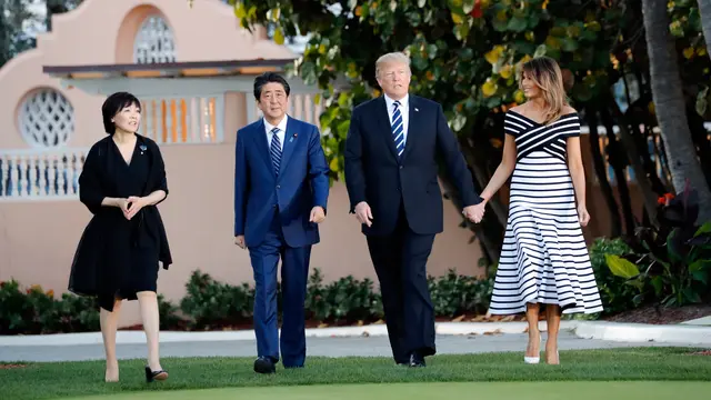 Trump Jamu Perdana Menteri Jepang Abe