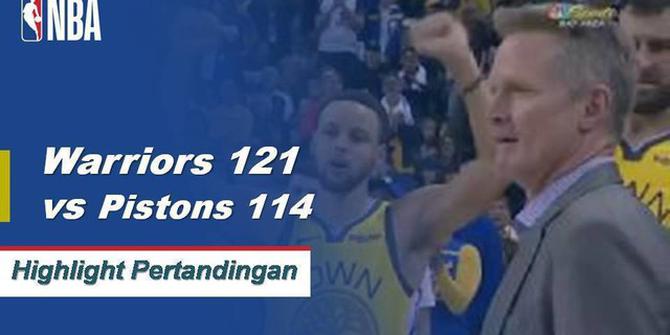Cuplikan Pertandingan NBA : Warriors 121 vs Pistons 114