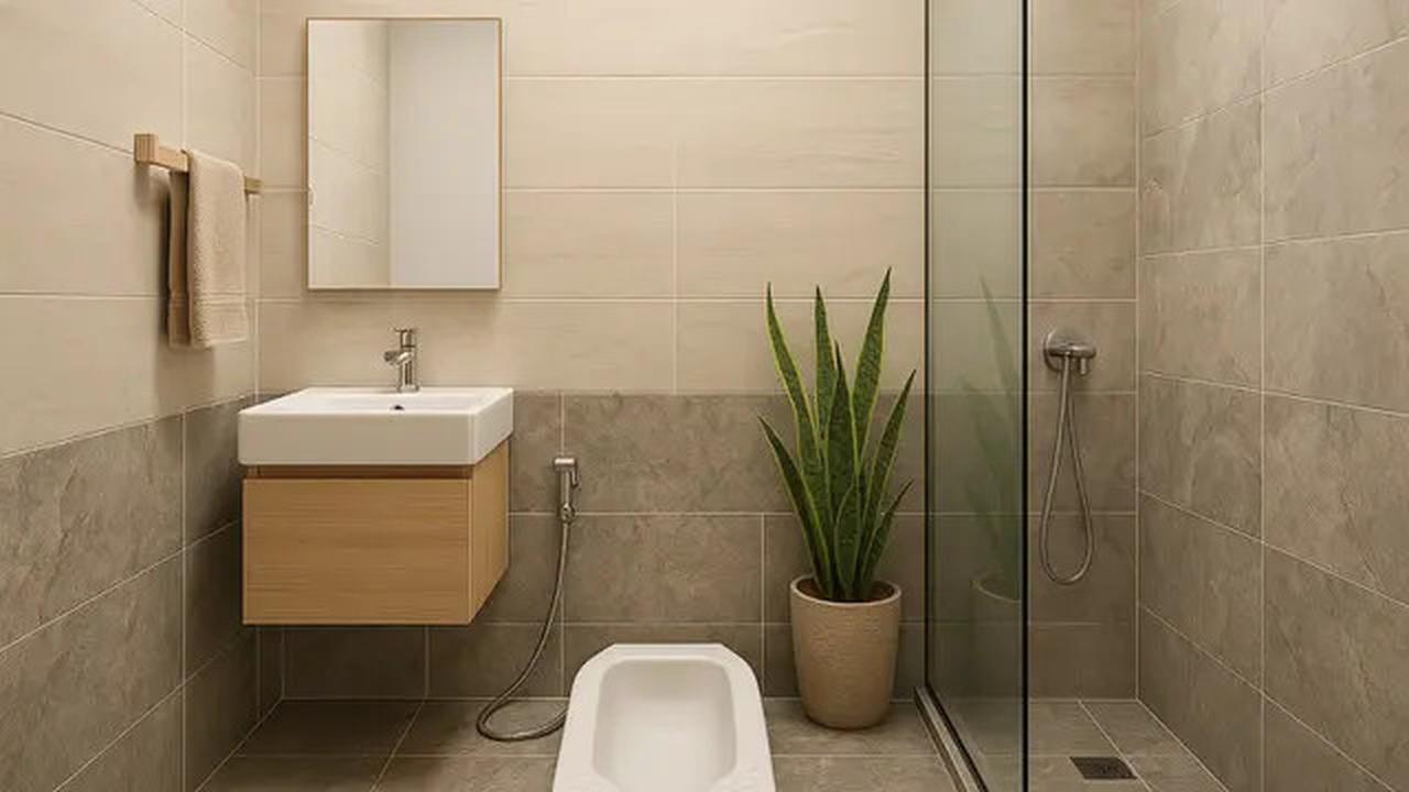 10 Desain Kamar Mandi 1,5 x 1,5 Meter Kloset Jongkok Gaya Jepang Minimalis, Cocok untuk Rumah Mungil