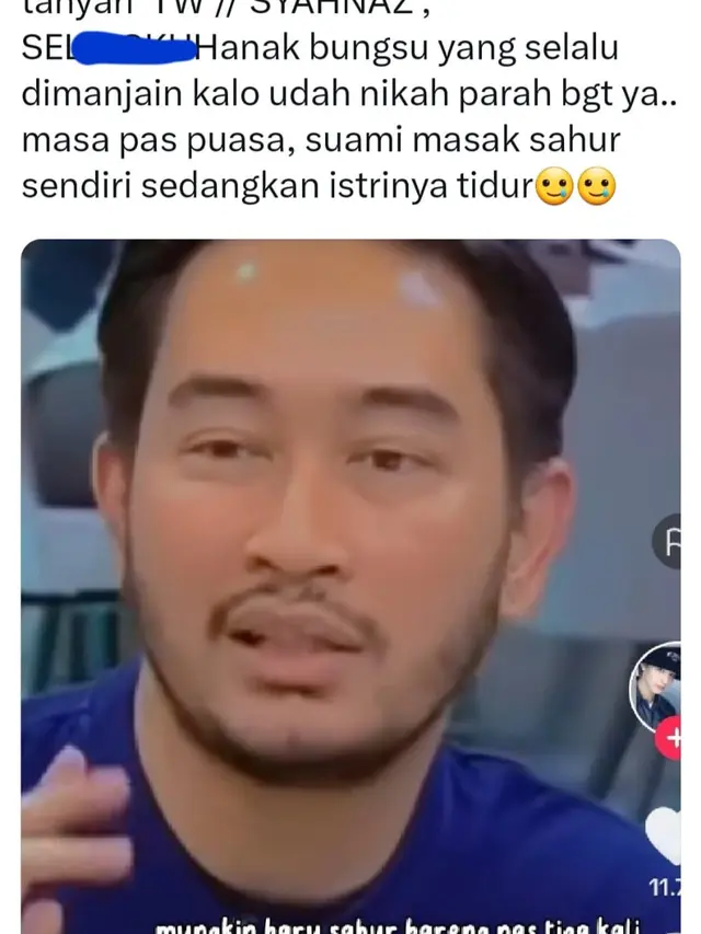 Unggahan soal Syahnaz Sadiqah dan dugaan perselingkuhan. (Foto: Dok. Twitter @tanyarlfs)