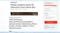 Ibu Peduli Ajak Tanda Tangan Petisi Hukum Berat Pelaku Pelecehan