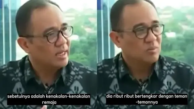 Cuplikan saat Rafael Alun menyebut kasus penganiayaan Mario Dandy pada David Ozora hanyalah kenakalan remaja. (Sumber:Twitter/Melissa_An)