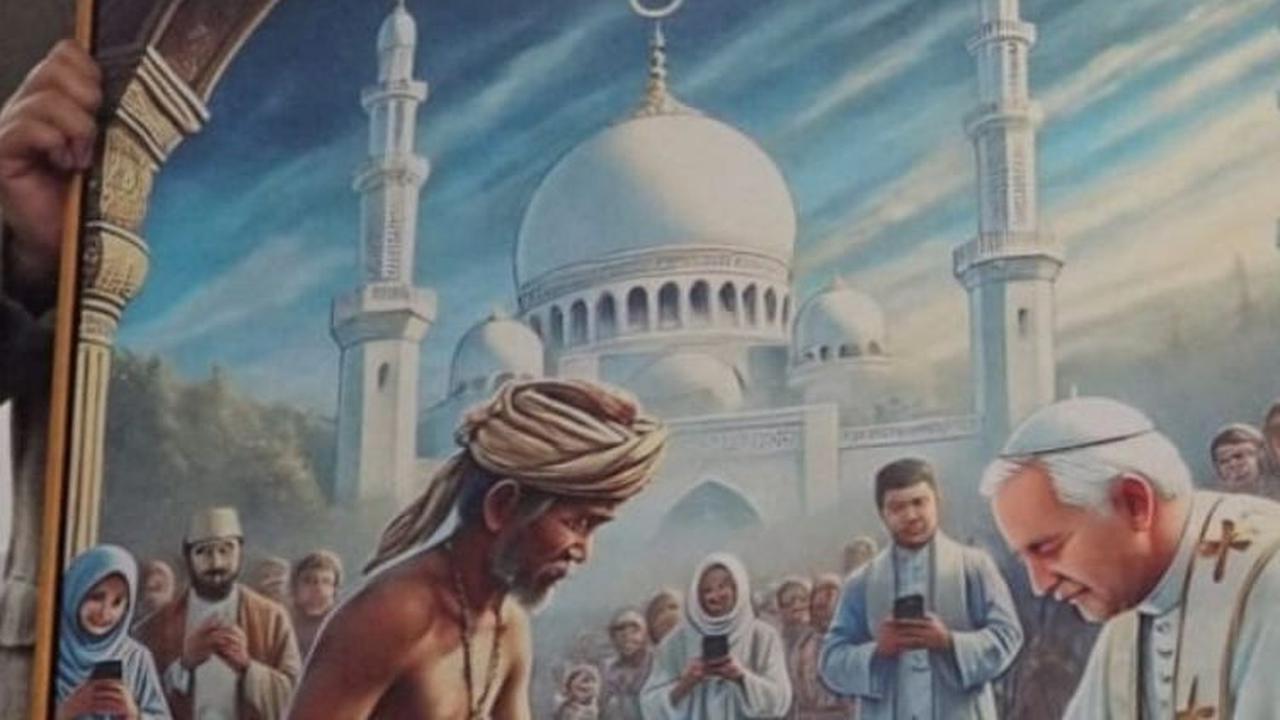 Lukisan-lukisan ini akan dipajang di Gereja Katolik Santo Servatius sebagai pengingat akan pentingnya nilai-nilai toleransi dan cinta kasih dalam kehidupan sehari-hari. Foto: Dok. Denny JA