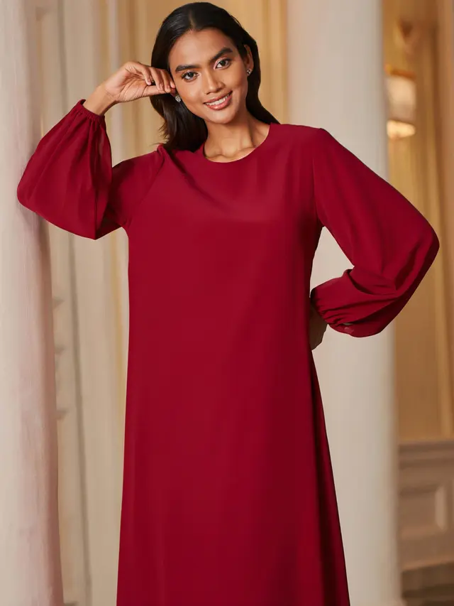 Baju Pesta Maxi Formal Bahan Crepe