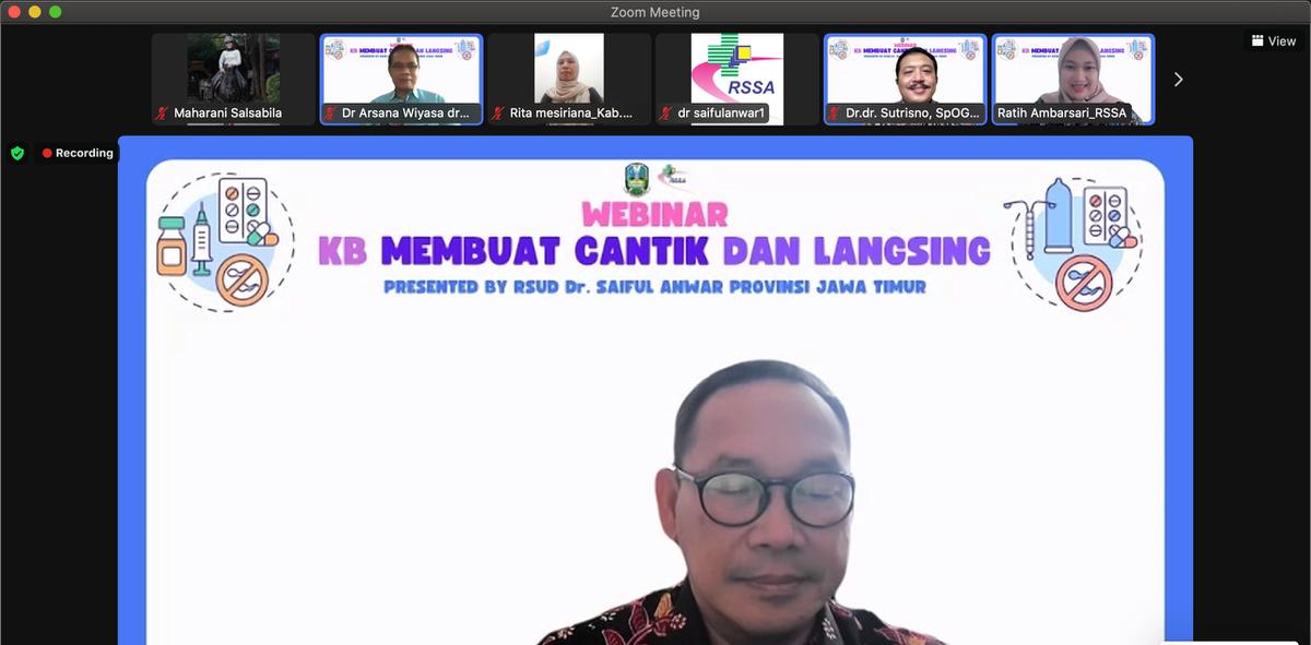 webinar KB membuat cantik dan langsing oleh RSUD Dr. Saiful Anwar