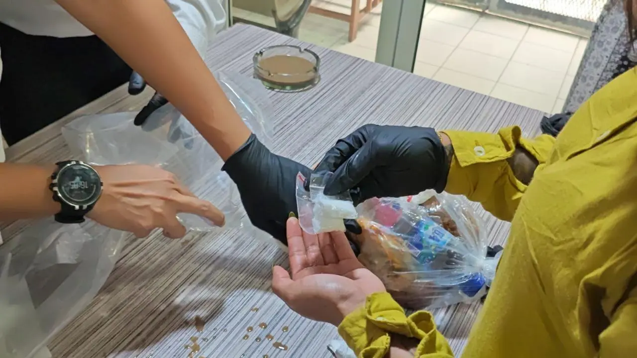 Barang bukti pengungkapan sabu di lapas