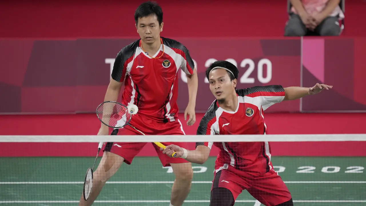Foto: Ahsan/Hendra Susul Marcus/Kevin ke Perempatfinal Bulu Tangkis Ganda Putra Olimpiade Tokyo 2020 Setelah Kalahkan Pasangan Malaysia