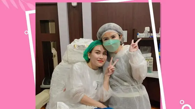 Ayu Ting Ting usai melakukan perawatan wajah (https://www.instagram.com/p/CQNTM84BkzC/)