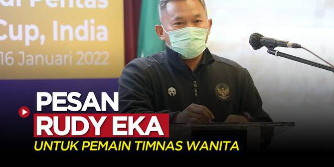 VIDEO: Pesan Penting Pelatih Rudy Eka Priyambada untuk Para Pemain Timnas Indonesia Putri di Piala Asia 2022