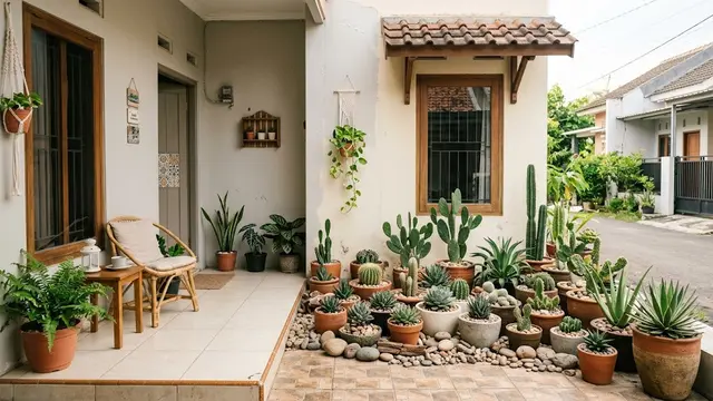 Ide Taman Kecil di Teras Rumah Sempit