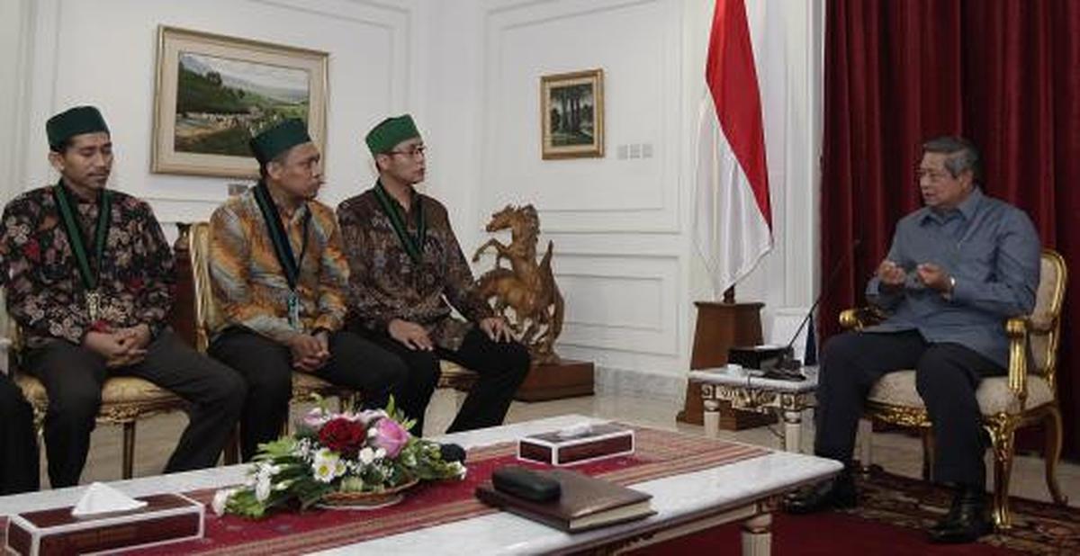 Presiden SBY sambut kedatangan Pengurus Besar HMI 