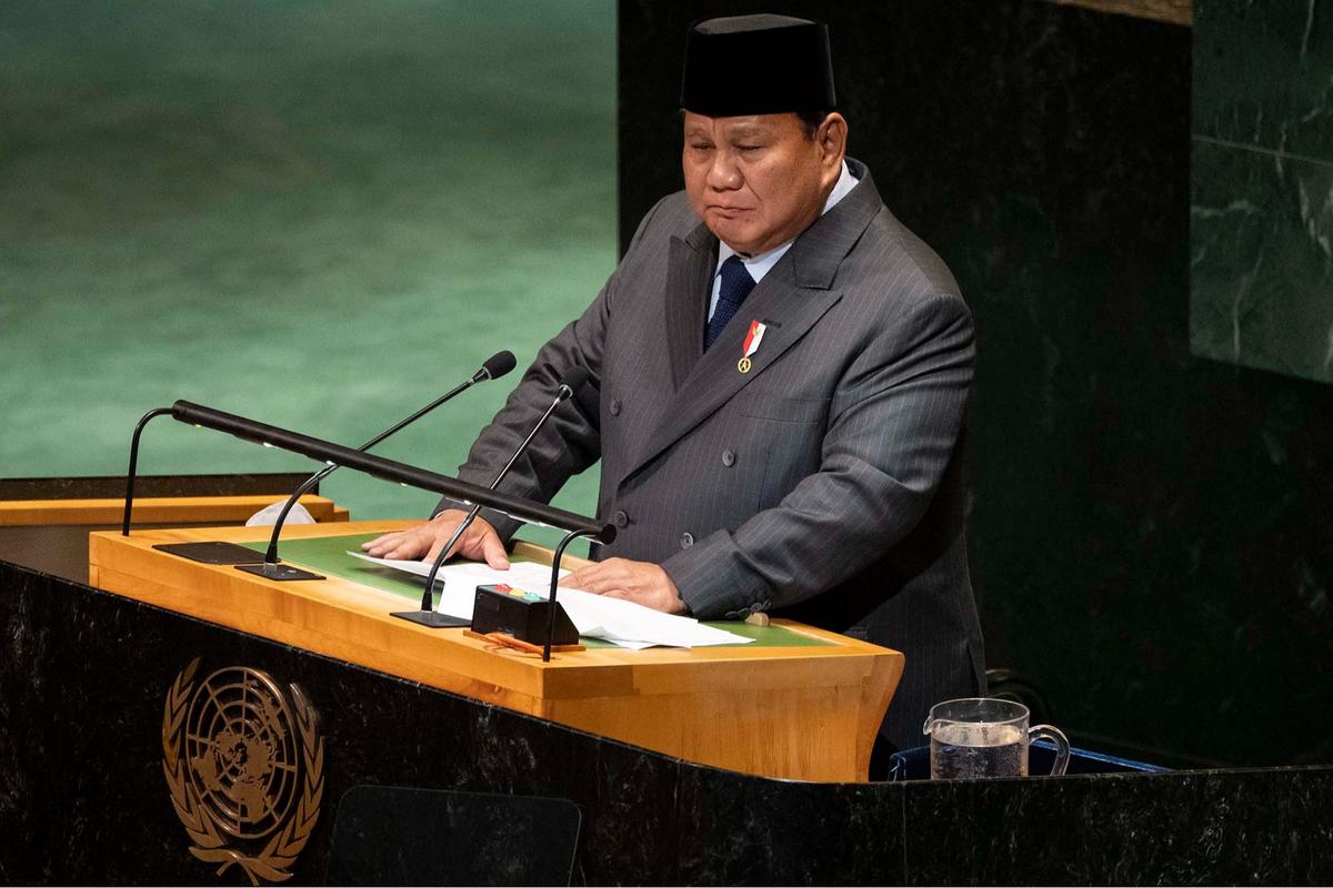 FOTO: Momen Perdana Presiden Prabowo Berpidato di Sidang Umum PBB