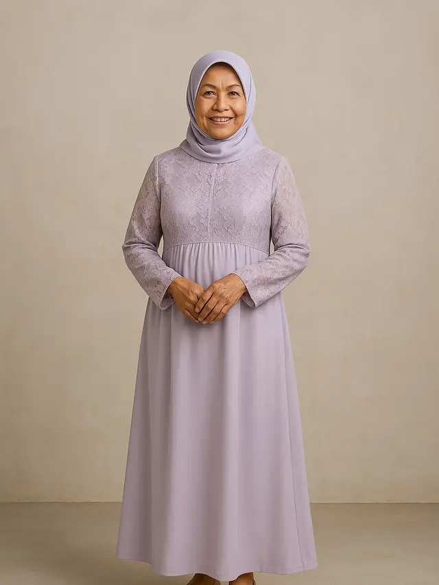 Model Gamis Brokat Warna Pastel yang Trendi di 2025/Ilustrasi gambar oleh AI
