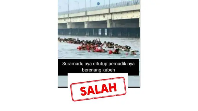 Cek fakta pemudik berenang 2