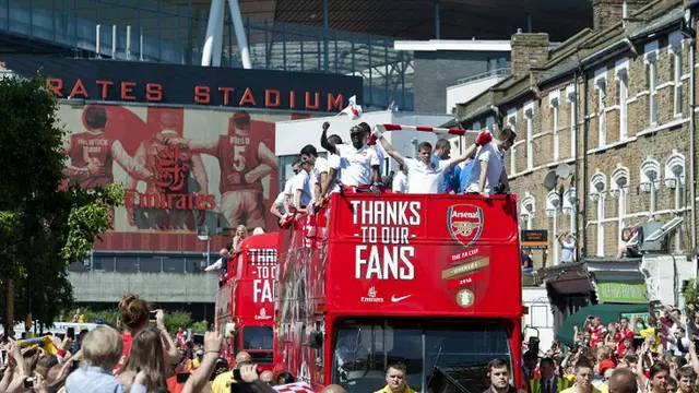 Sukses Rengkuh Piala FA, Arsenal Langsung Berpesta