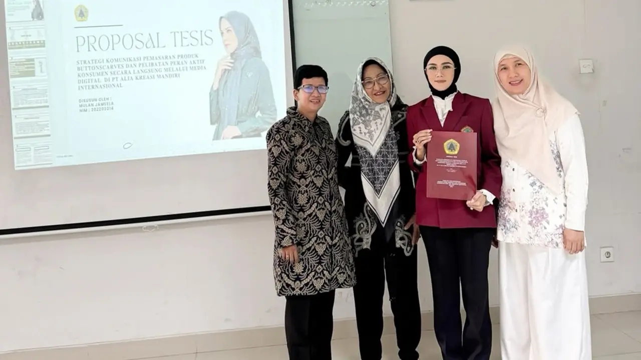 Potret Mulan Jameela Lulus Seminar Proposal Tesis S2, Siap Lanjut Penelitian