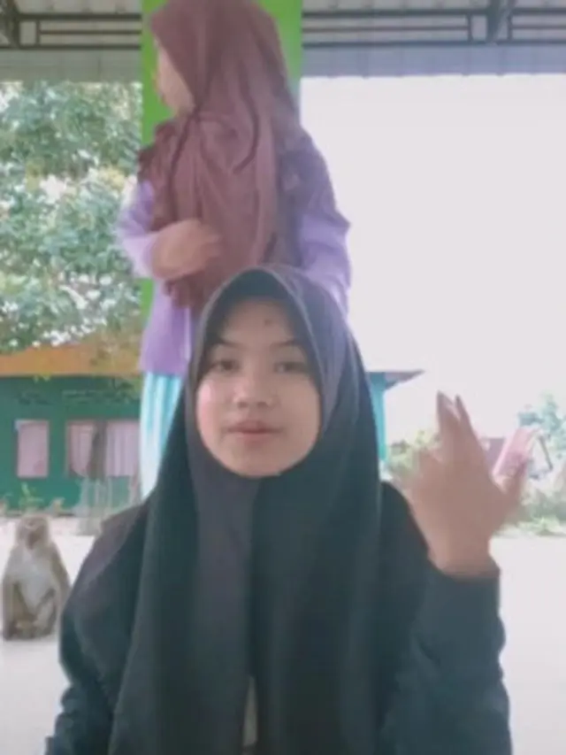 Kocak, Viral Monyet Curi Ponsel Remaja yang Sedang TikTokan