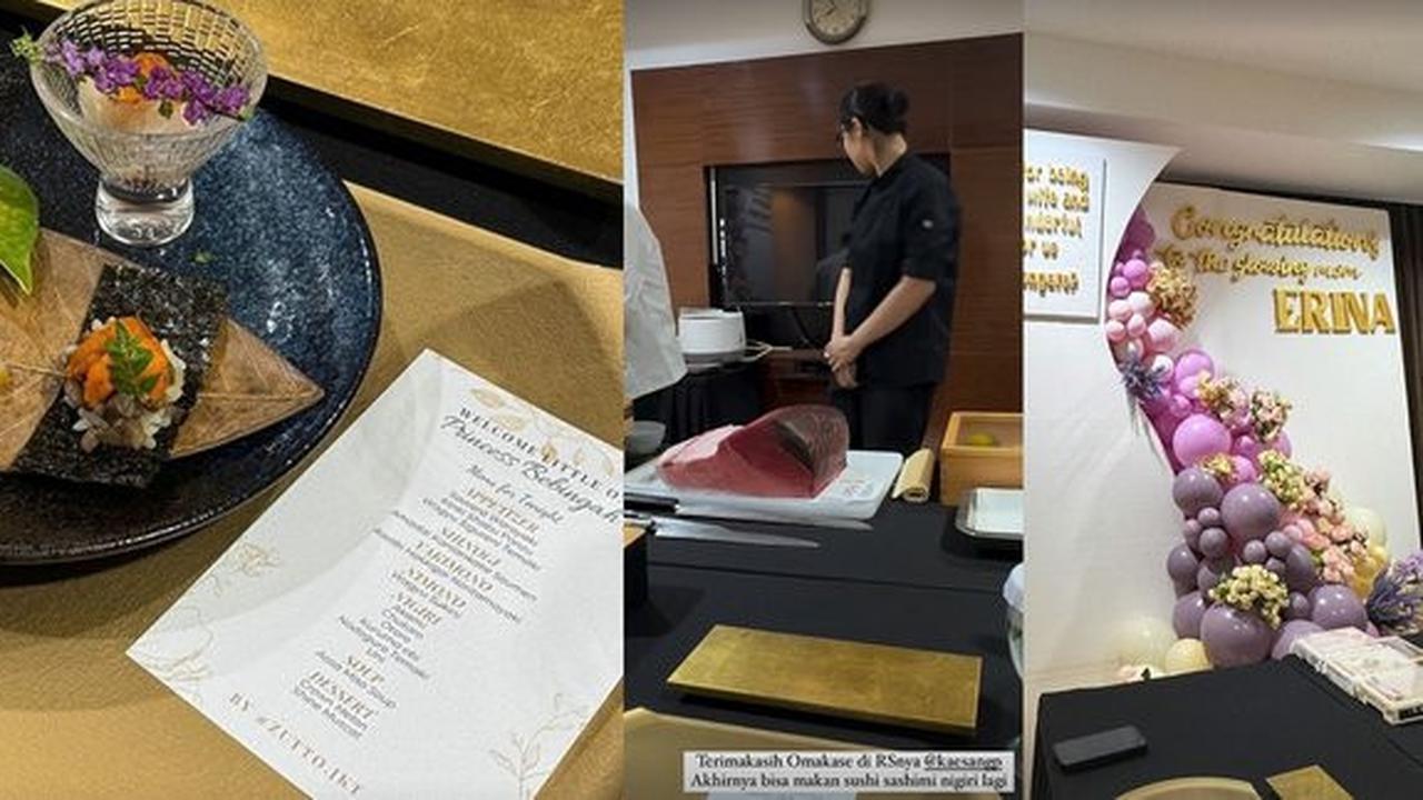 FOTO: Momen Erina Gudono Pamer Hidangan Mewah Omakase di RS, Harganya Bikin Melongo