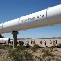 Pelaksanaan uji lintasan Hyperloop One di pusat pengembangan yang berlokasi di Las Vegas. (Sumber Reuters/Steve Marcus)