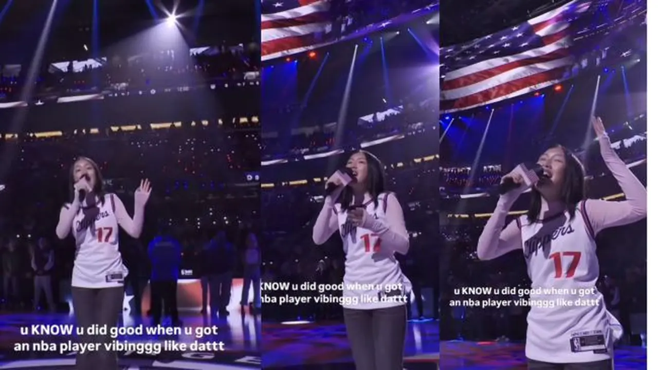 Malea Emma nyanyi di NBA. (credit:instagram.com/maleaemma)