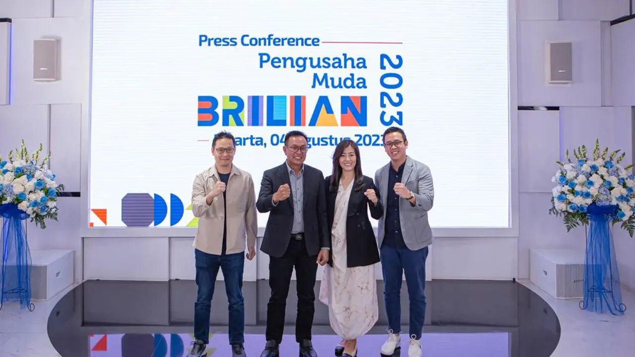 Direktur Bisnis Kecil & Menengah BRI Amam Sukriyanto  dalam Press Conference program Pengusaha Muda Brilian (PMB) 2023, di Jakarta, 4 Agustus 2023. (Dok BRI)