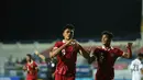 Penyerang Timnas Indonesia U23, Muhammad Ramadhan Sananta berselebrasi setelah mencetak gol ke gawang Timor Leste pada laga Grup B Piala AFF U-23 2023 di Rayong Provincial Stadium, Thailand, Minggu (20/8/2023). (Foto:Dok PSSI)