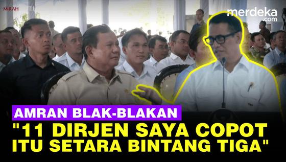 [FULL] Emosi! Amran Blak-blakan Depan Prabowo: 11 Dirjen Saya Copot Satu Hari, itu Setara Bintang 3